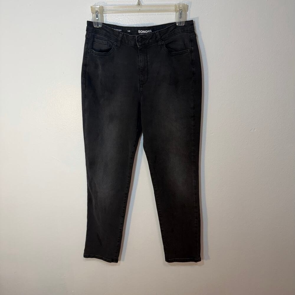 Sonoma Black Skinny‎ Jeans Women's Size 14R Mid Rise Stretch Denim